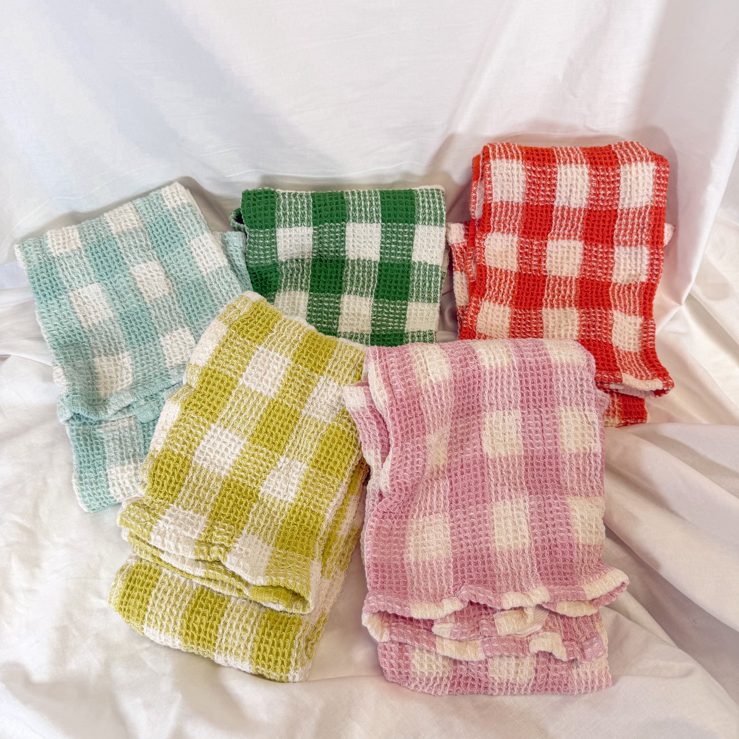 Gingham Waffle Dish Towel