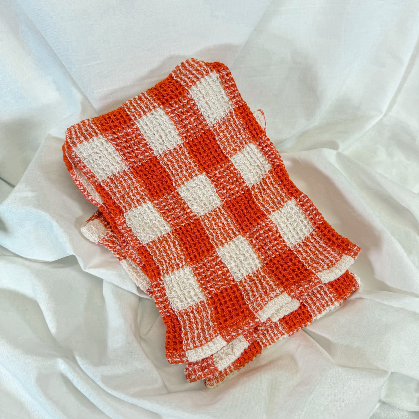 Gingham Waffle Dish Towel