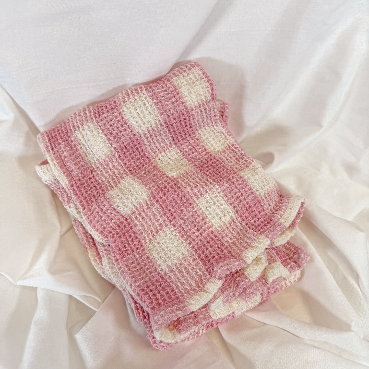 Gingham Waffle Dish Towel