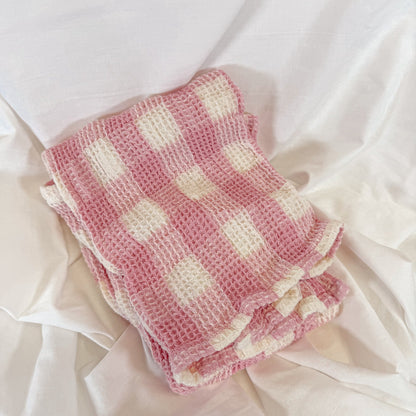 Gingham Waffle Dish Towel