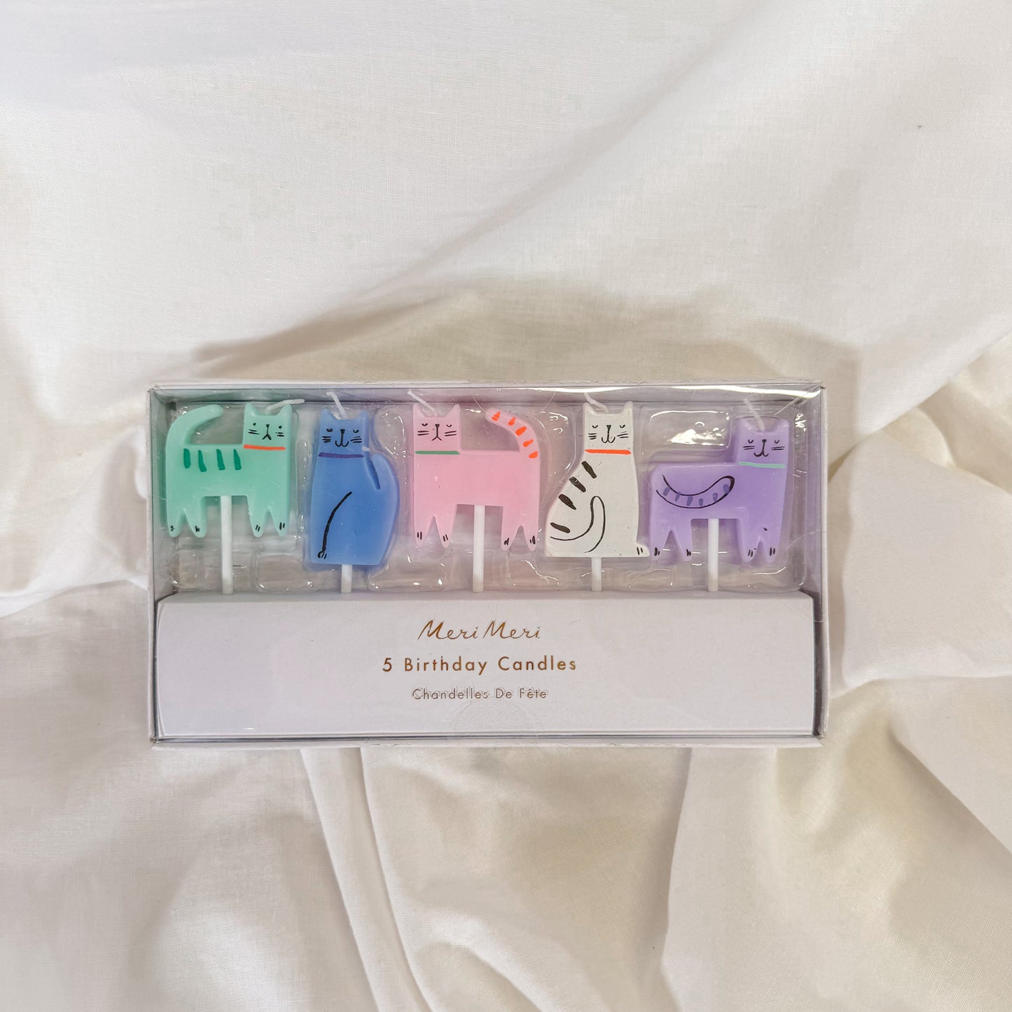 Cat Birthday Candles By Meri Meri