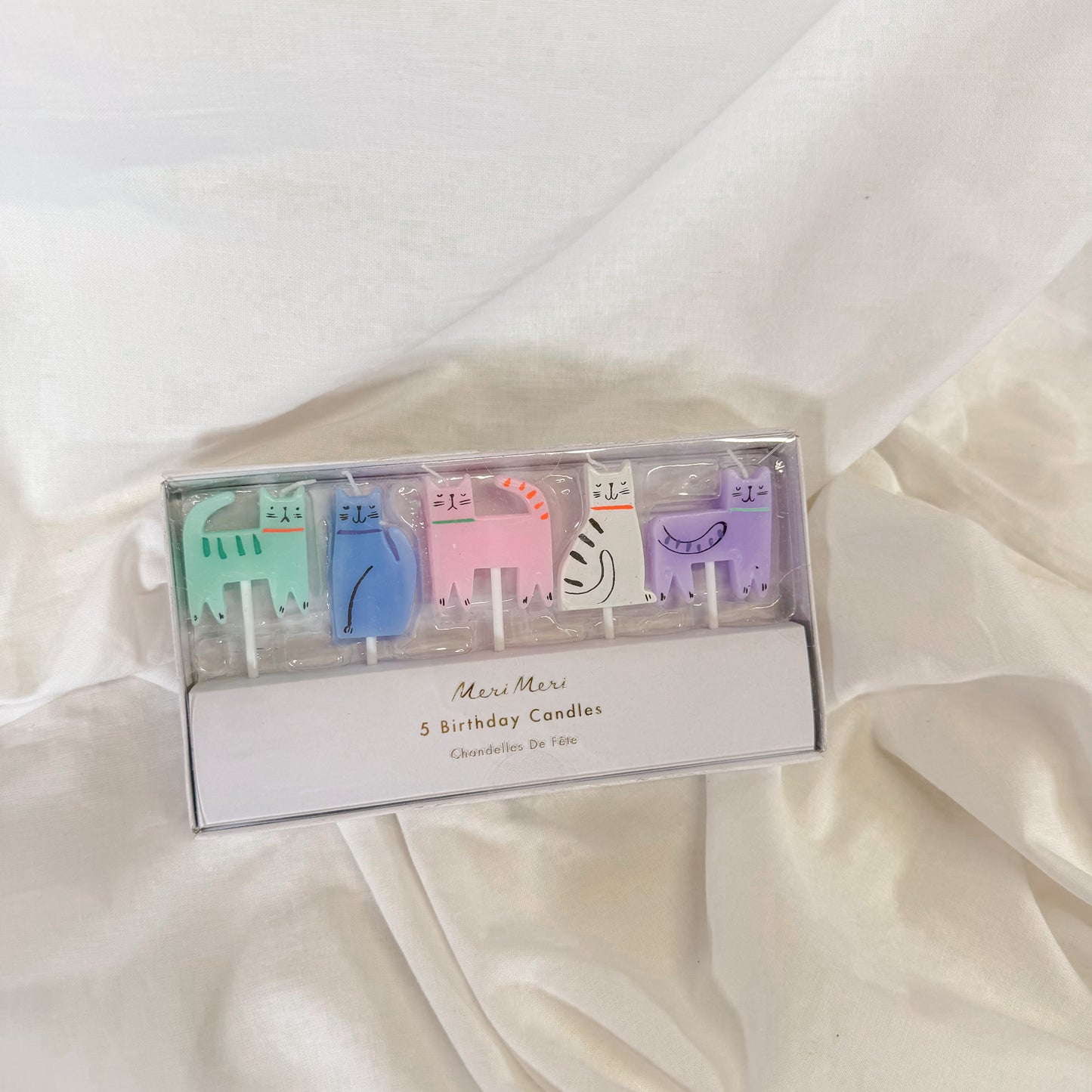Cat Birthday Candles By Meri Meri