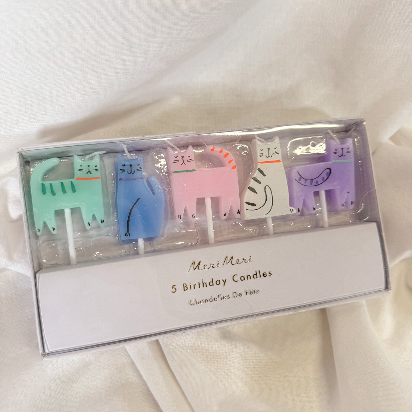 Cat Birthday Candles By Meri Meri