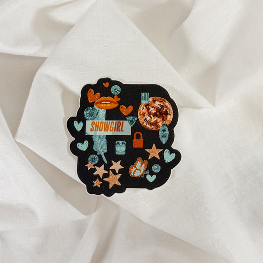 Showgirl Collage Vinyl Sticker