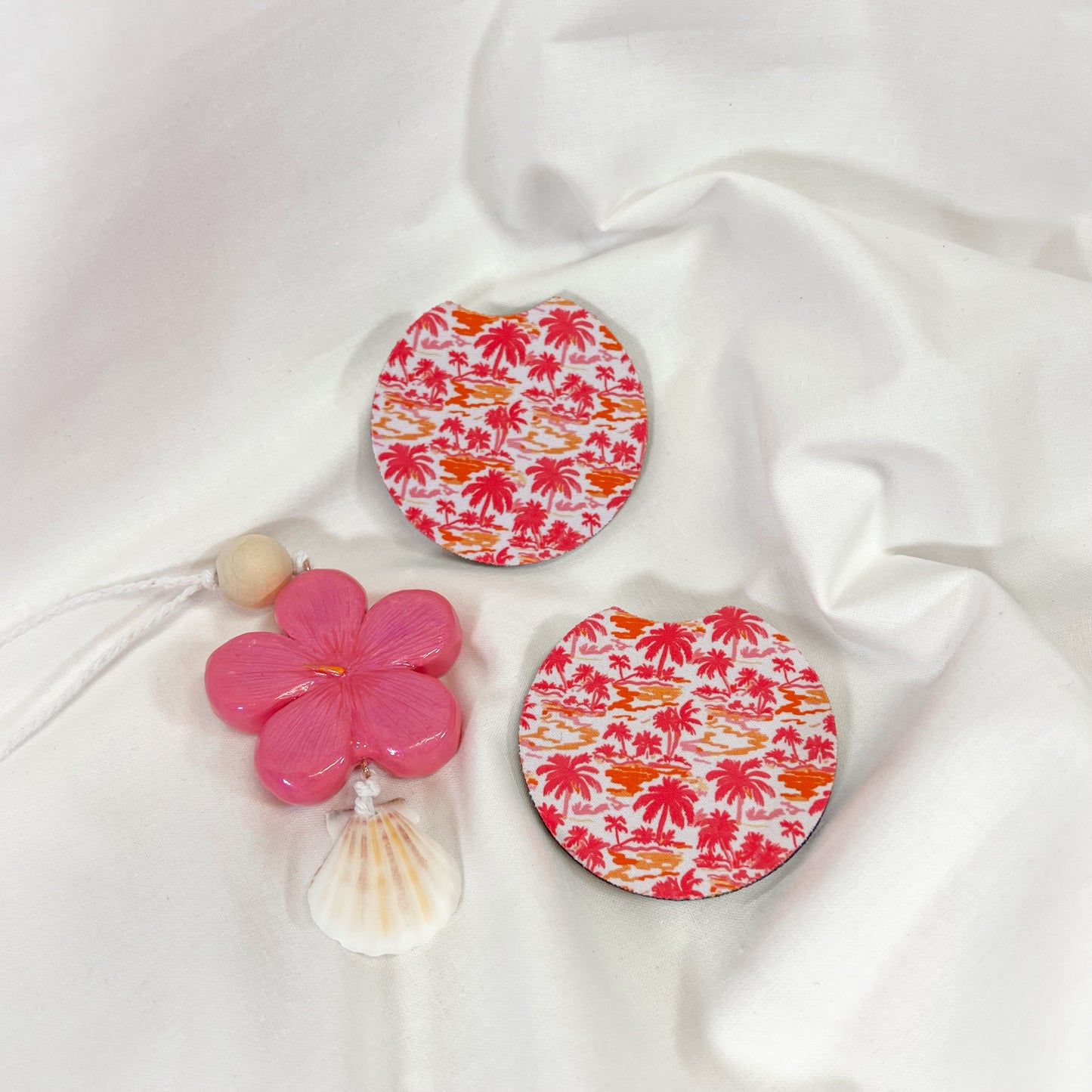 Sunset Beach Car Coaster Set