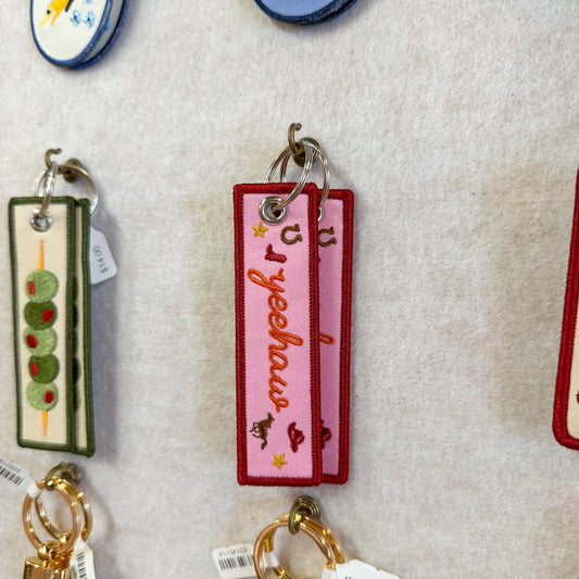 Yeehaw Embroidered Keychain