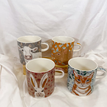 Farmhouse Animals Floral Mug