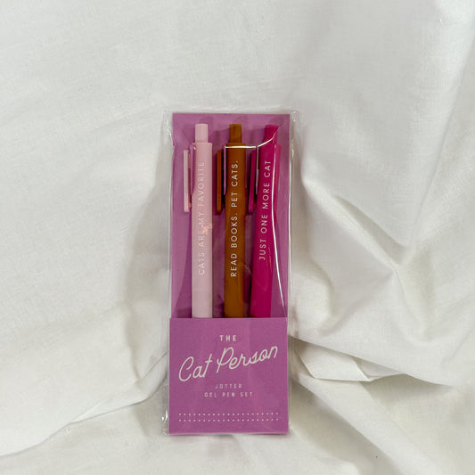 Cat Person Pen Set