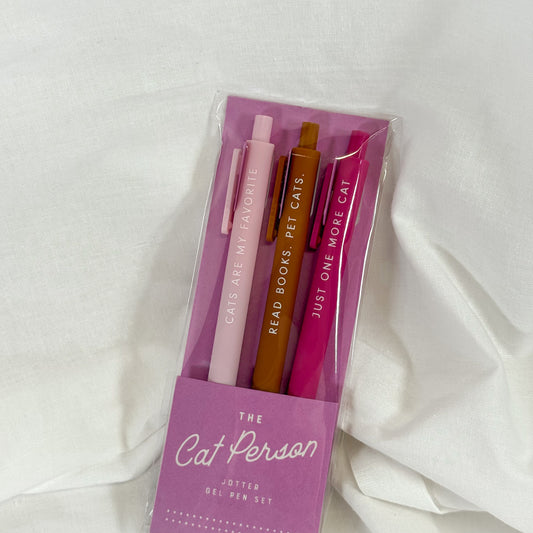 Cat Person Pen Set