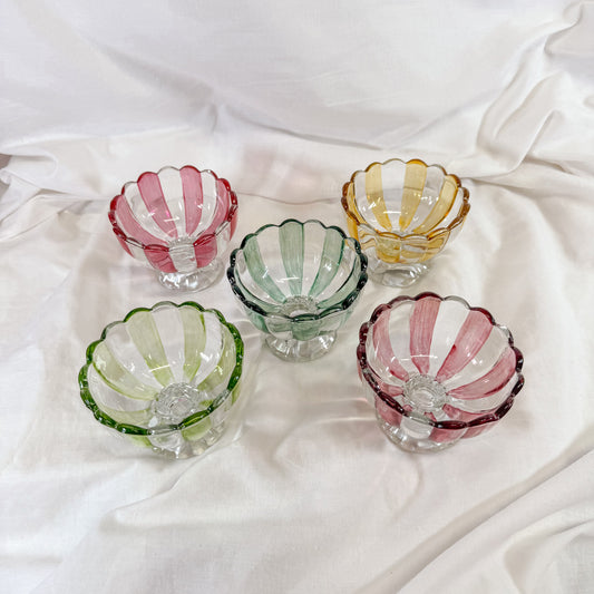 Striped Pedestal Mini Bowl