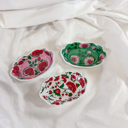 Winter Floral Melamine Dish
