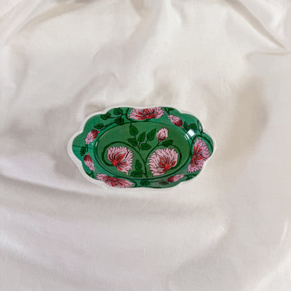 Winter Floral Melamine Dish
