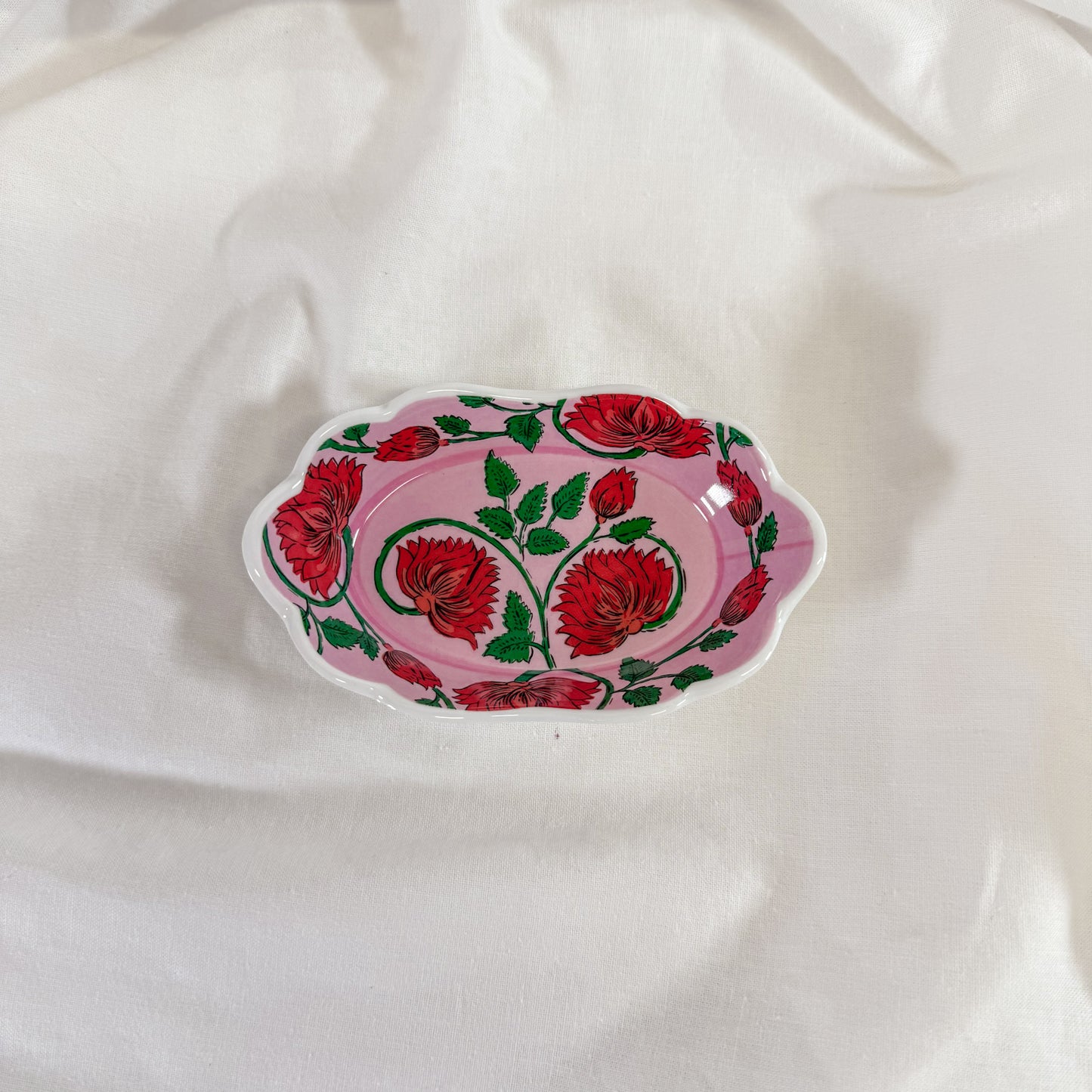 Winter Floral Melamine Dish