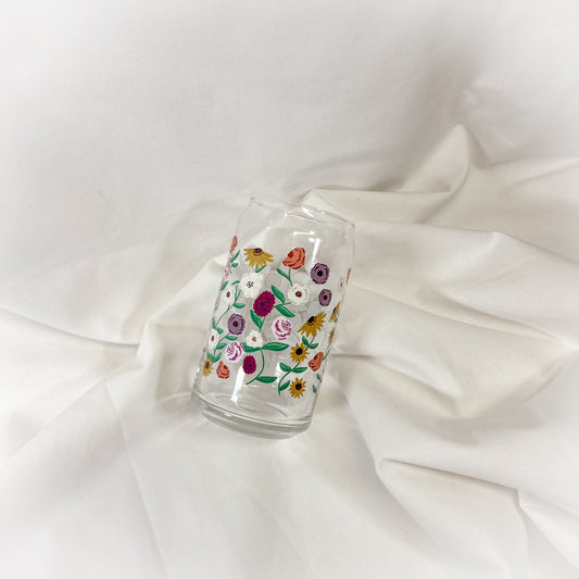 Flower Garden Glass Cup