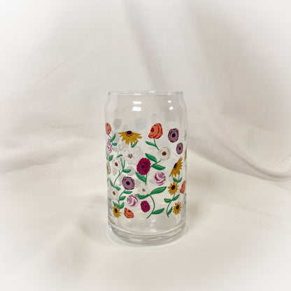 Flower Garden Glass Cup