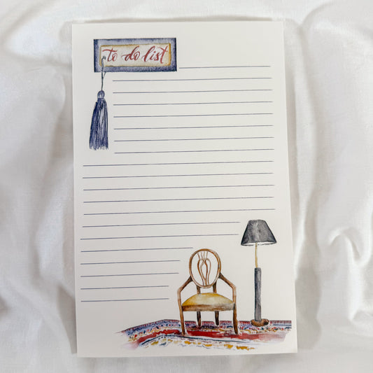 French Chair To Do List Notepad