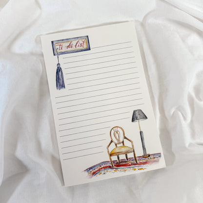 French Chair To Do List Notepad