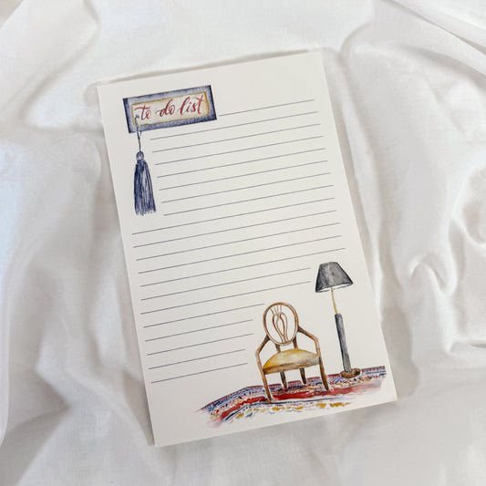 French Chair To Do List Notepad