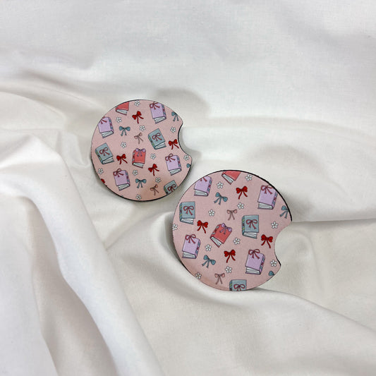 Books And Bows Car Coaster Set