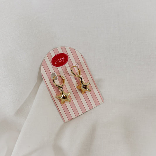 Puff Star Charm Earrings