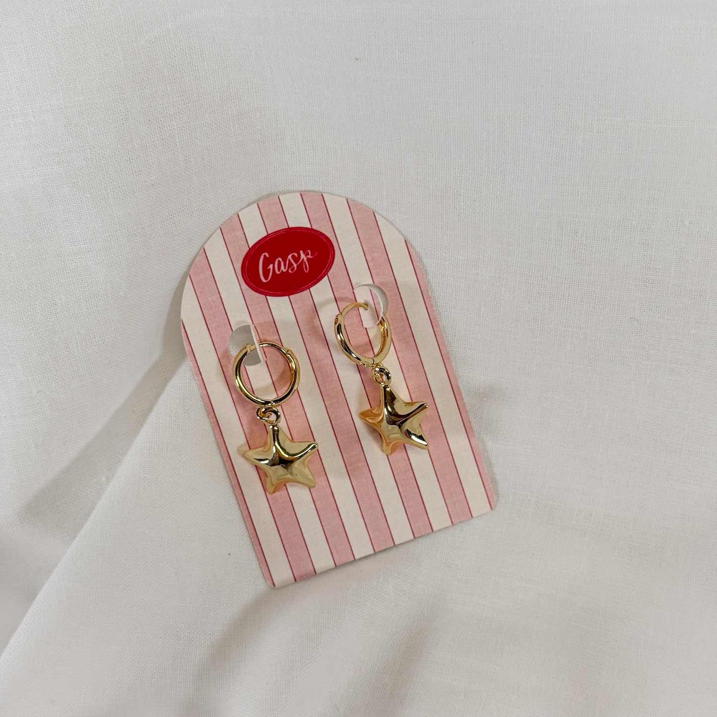 Puff Star Charm Earrings