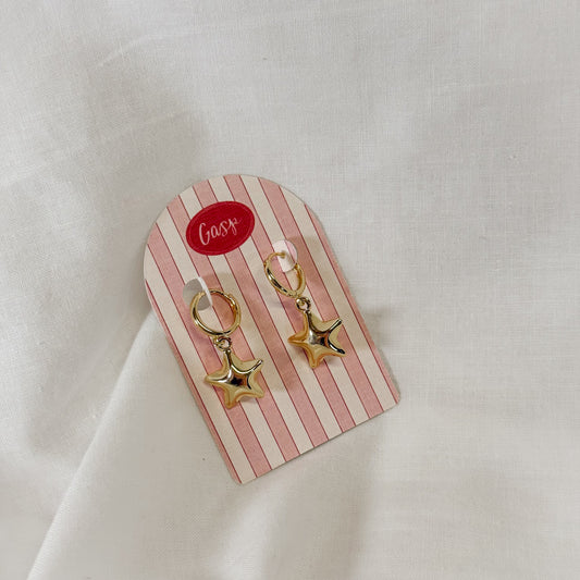 Puff Star Charm Earrings