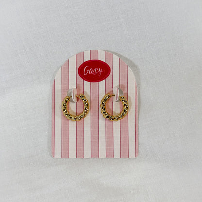 Twist Huggie Hoop Earrings
