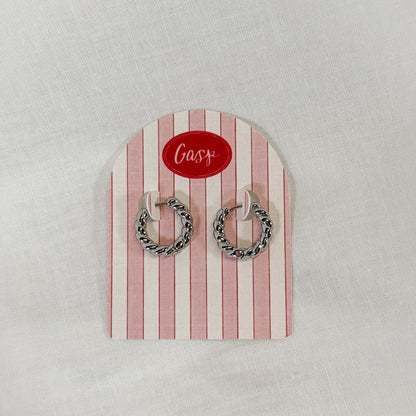Twist Huggie Hoop Earrings