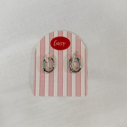 Classic Oval Huggie Hoop Earrings