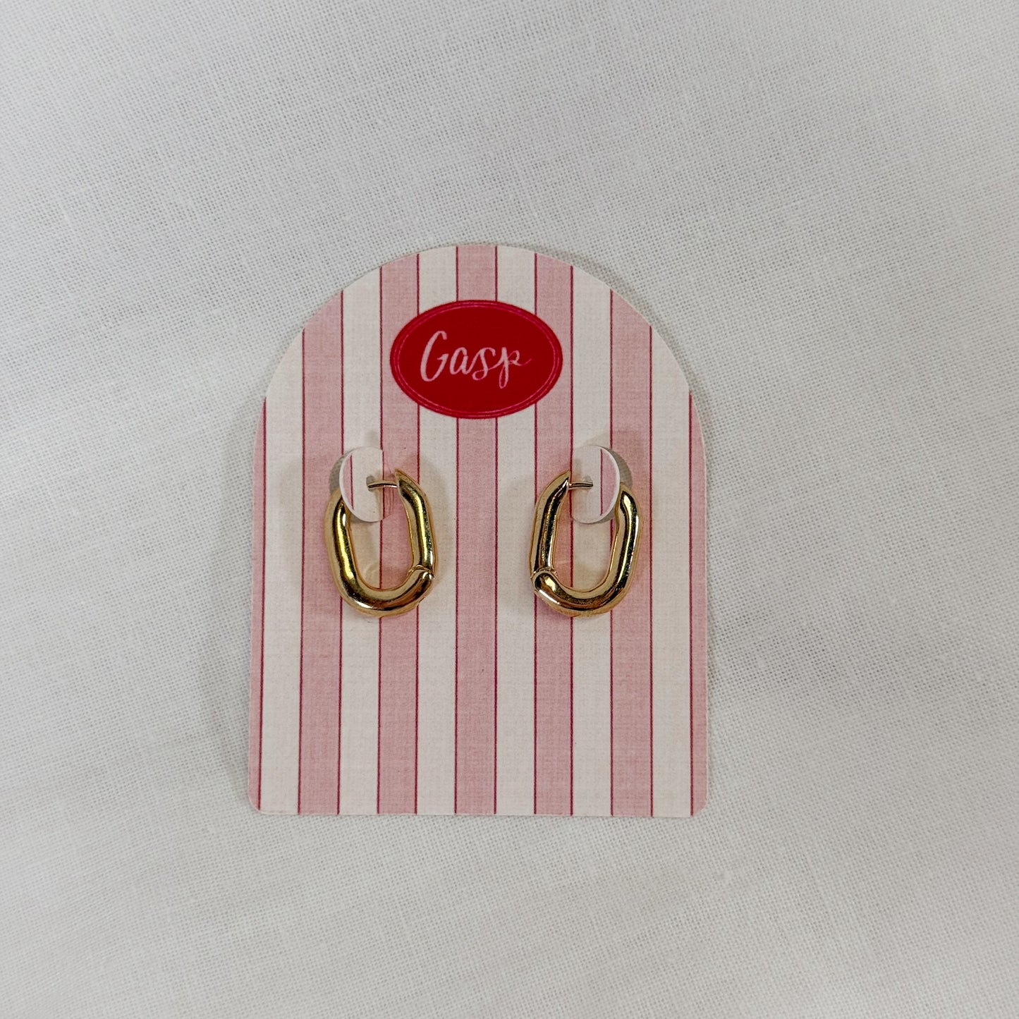 Classic Oval Huggie Hoop Earrings