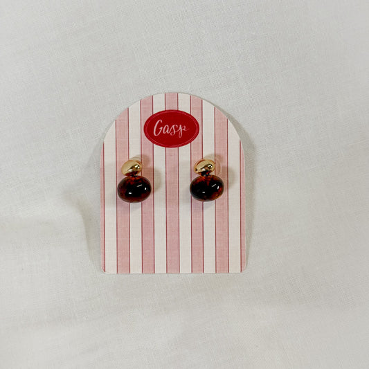 Oval Drop Two Tone Earrings