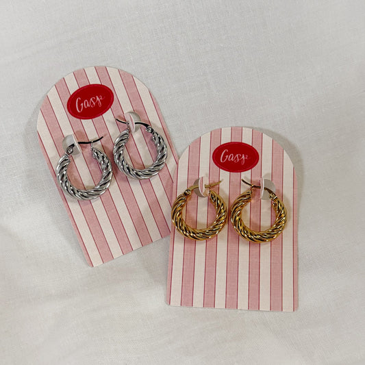 Twisted Hoop Earrings