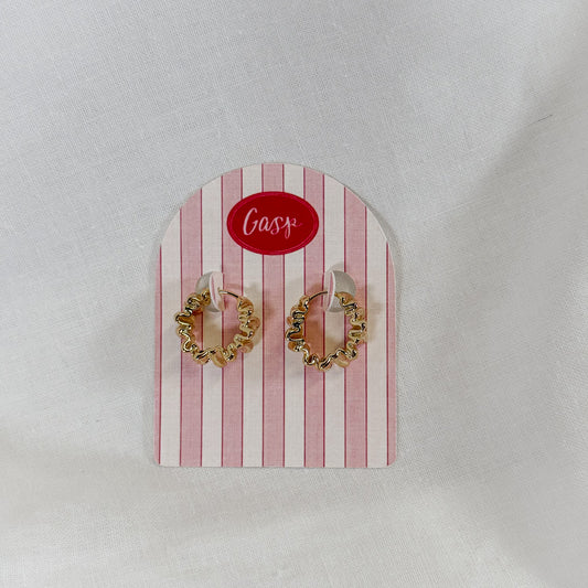 Ruffle Hoop Earrings
