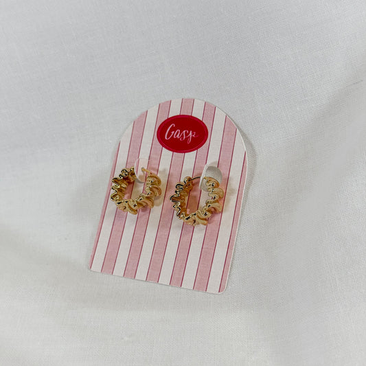 Ruffle Hoop Earrings