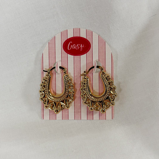 Vintage Pressed Hoop Earrings