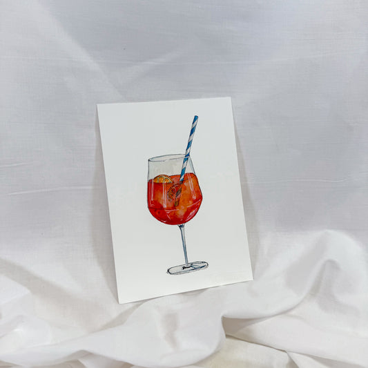 Mini Aperol Spritz Wall Art Print