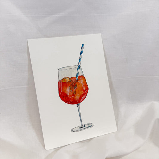 Mini Aperol Spritz Wall Art Print