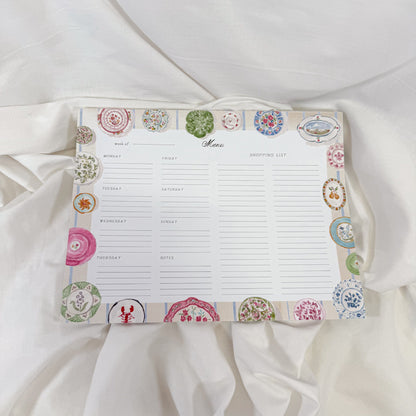 Plate Wall Meal Planner Notepad