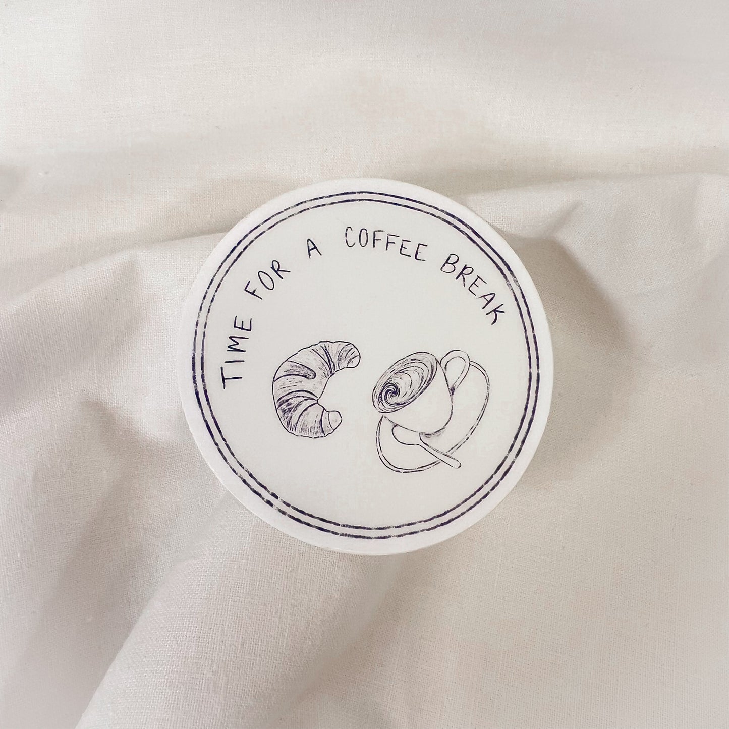Coffee Break Vinyl Sticker