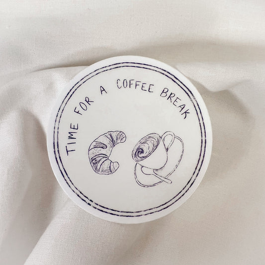 Coffee Break Vinyl Sticker