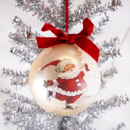 Skating Santa Ornament