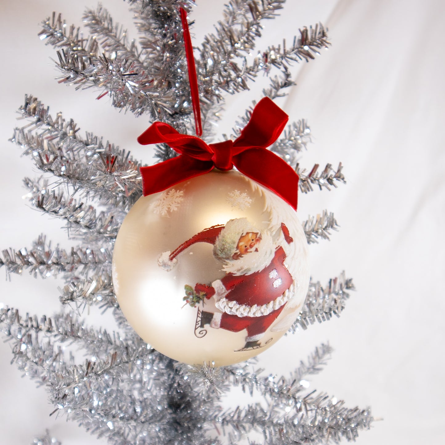 Skating Santa Ornament