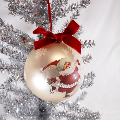 Skating Santa Ornament
