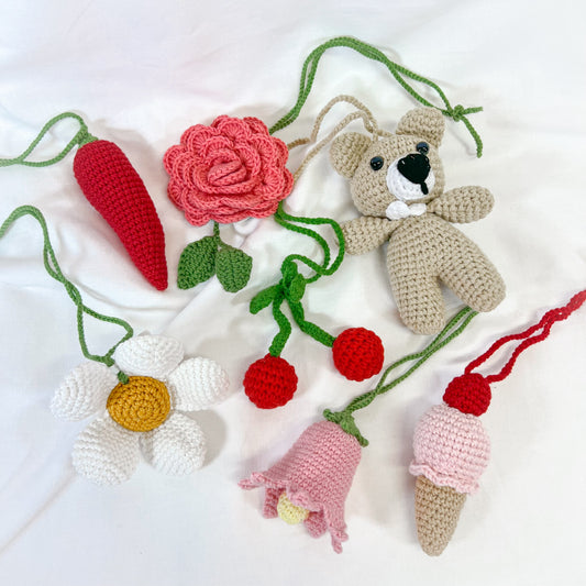 Crochet Car Mirror Hanging