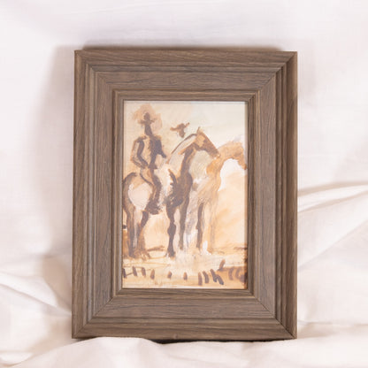 Cowboy Sunset Framed Wall Art