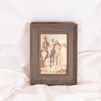 Cowboy Sunset Framed Wall Art