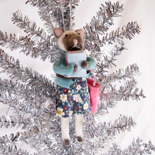 Cat Teacher Felt Ornament