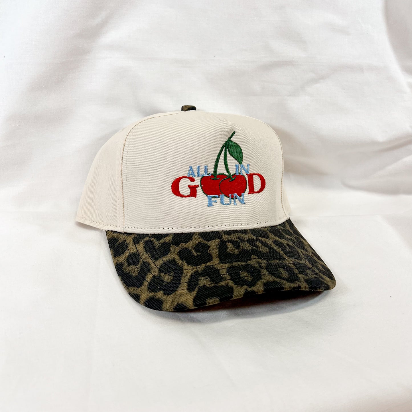 Cherry Cheetah Trucker Hat