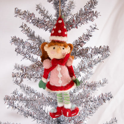 Happy Elf Christmas Ornament
