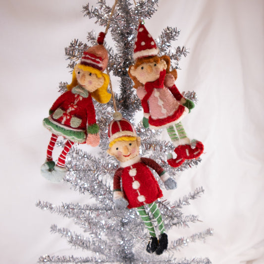 Happy Elf Christmas Ornament